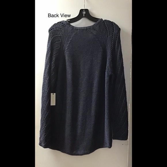 🌟 Denim Mix Knit V-Neck Sweater - Picture 3 of 7